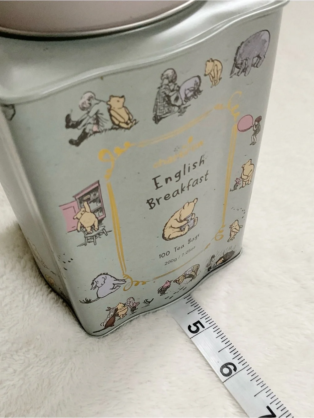 Winnie the Pooh Charbrew English Breakfast Tea Tin Canister Empty 100 Tea Bag